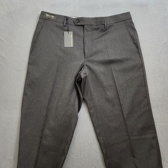 Patrick James Men 38 Black Wool Tollegno 1900 Super 100s Unhem Dress Pants NWT - Picture 3 of 14